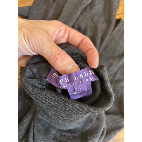 Ralph Lauren Purple Label‎ Gray Turtleneck Cashmere Sweater Small Made Italy NWT - Picture 6 of 10